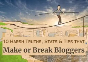 An animation of a man waking a tightrope in a gorge