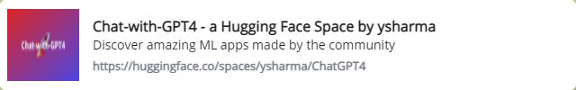 Banner view of Hugging face GPT4