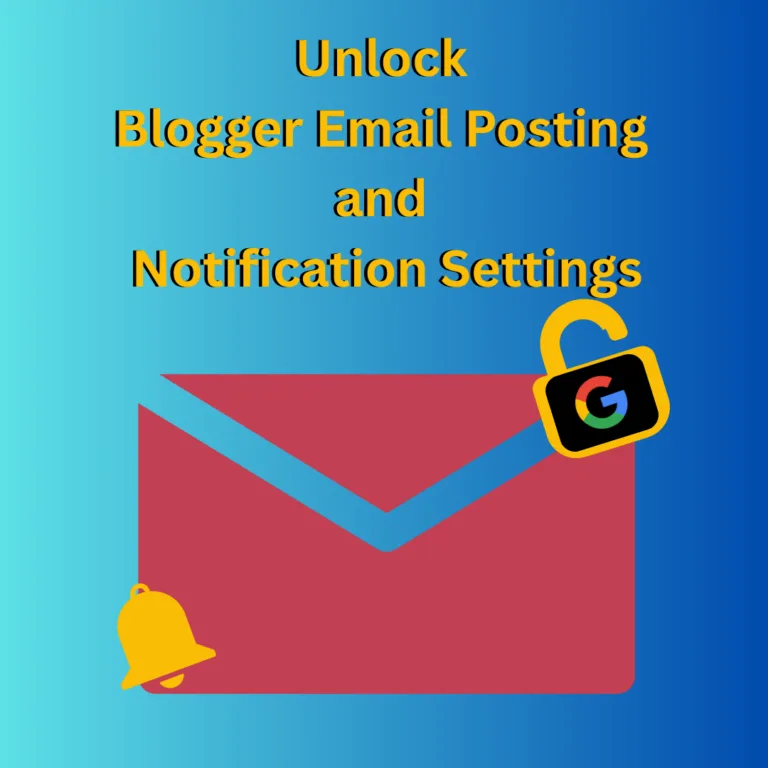 A red envelope with a google lock and notification depicting Unlock Blogger Email Posting and Notification Settings