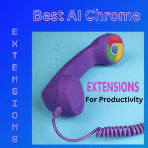 A corded telephone handset depicting Best AI Chrome Extensions For Productivity