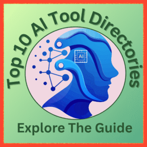A graphic of a human face with neural links depicting Guide to Top 10 AI Tool Directories