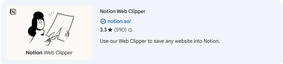 Screenshot of Notion Web Clipper