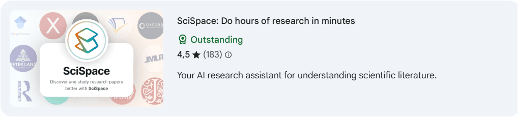 Screenshot of SciSpace