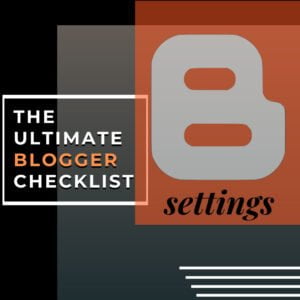 A featured image with a Blogger logo depicting the ultimate checklist