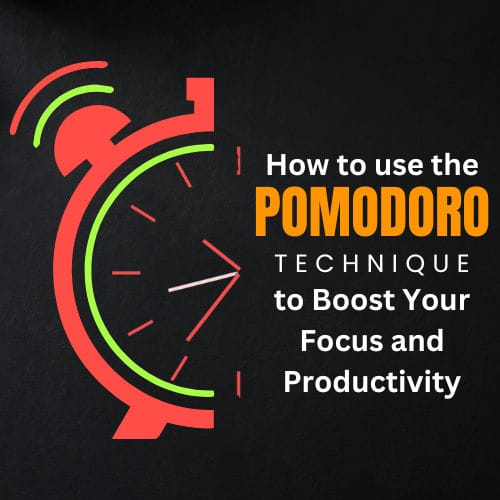 How To Used The Pomodoro Technique To Boost Your Focus And Productivity An outline of a table clock symbolizing pomodoro technique