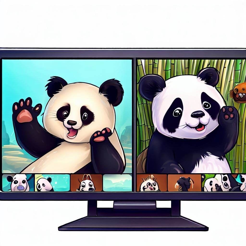 6 Steps To Boost Remote Work Productivity Like A Pro 3 A panda attending an online meeting with other animals