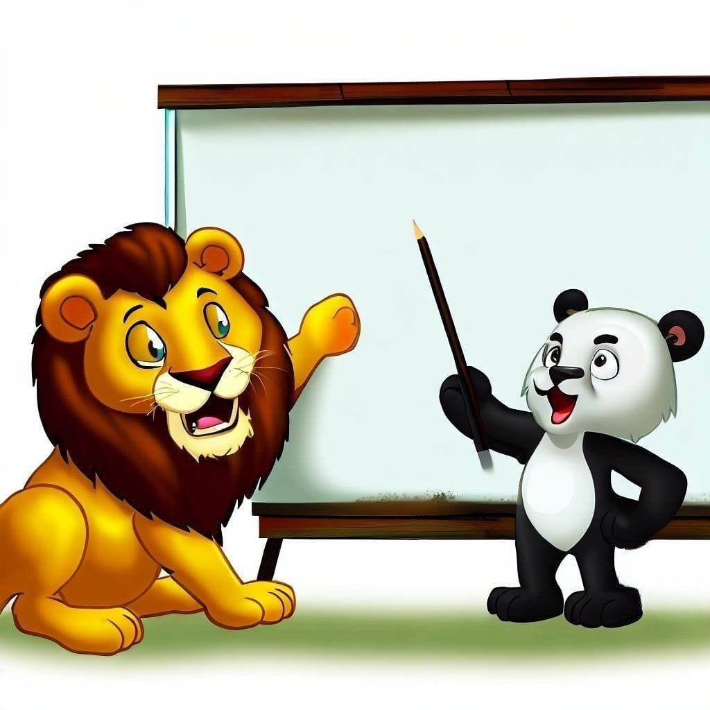 6 Steps To Boost Remote Work Productivity Like A Pro 4 A panda coaching a lion
