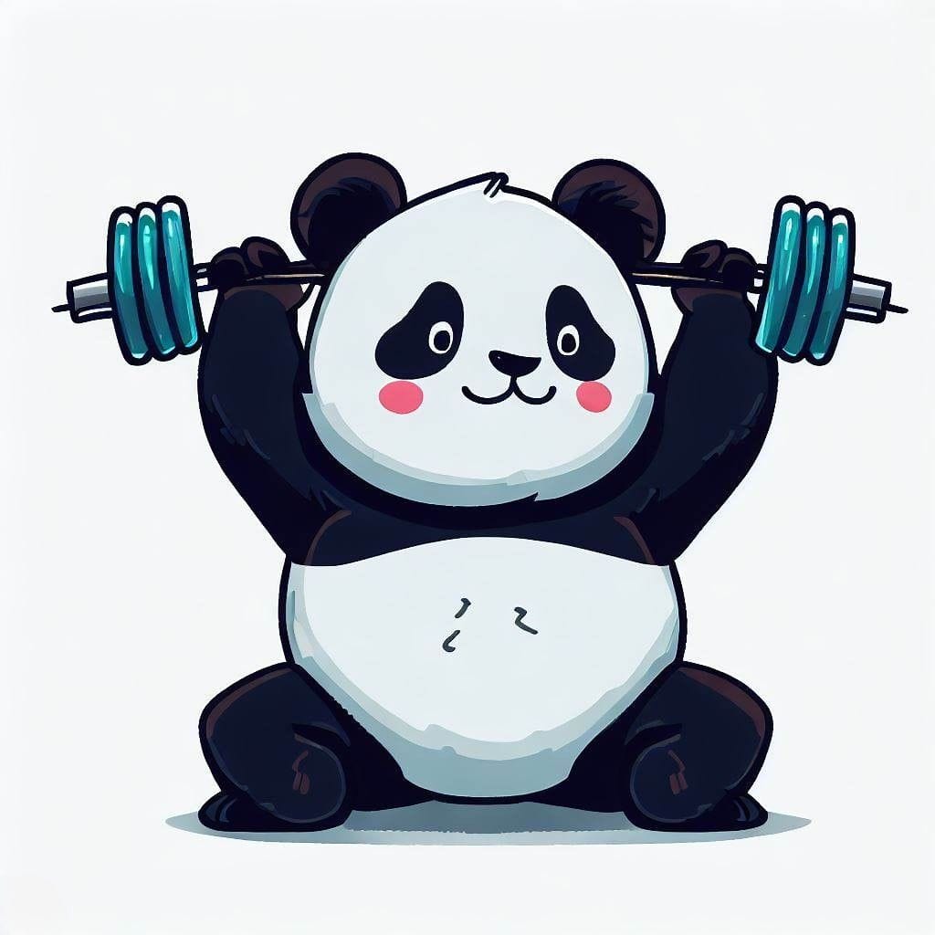 6 Steps To Boost Remote Work Productivity Like A Pro 5 A panda exercising to stay fit