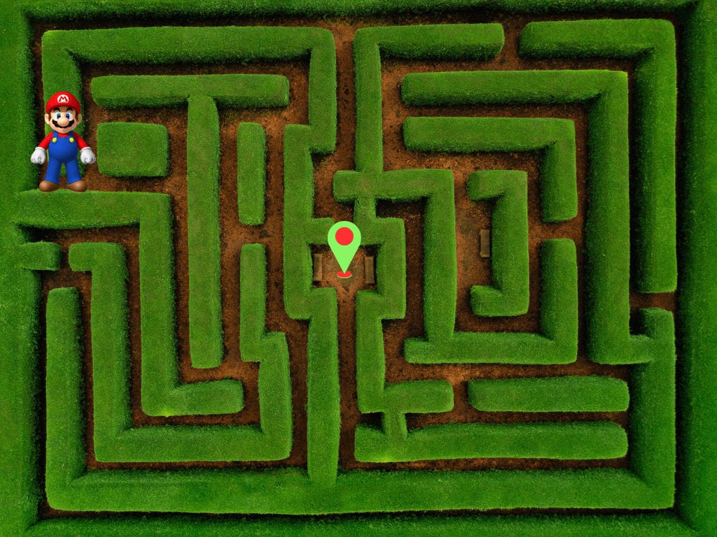 Smart Goal Tracking, Overcoming Obstacles And Rewarding Super mario in a green maze overcoming obstacles