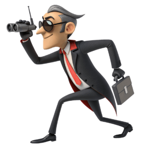Ai generated, spy, detective, binoculars, agent, observation, secret, scout, investigator, cartoon, character, cutout-9352970. Jpg