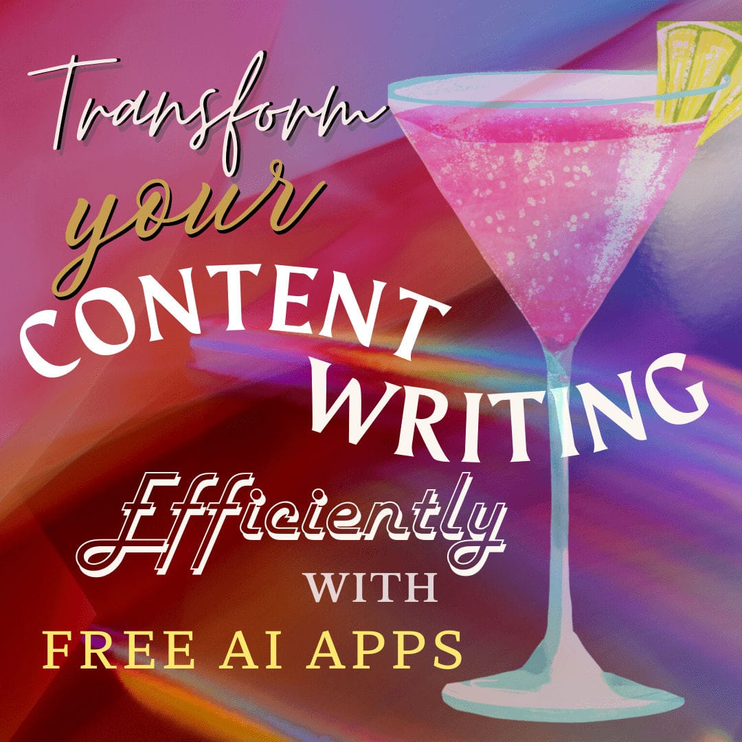 Transform Your Content Writing Efficiently With Free Ai Apps In the backdrop of myriad colours is set a cocktail glass with a pink coloured drink and a sliced lemon
