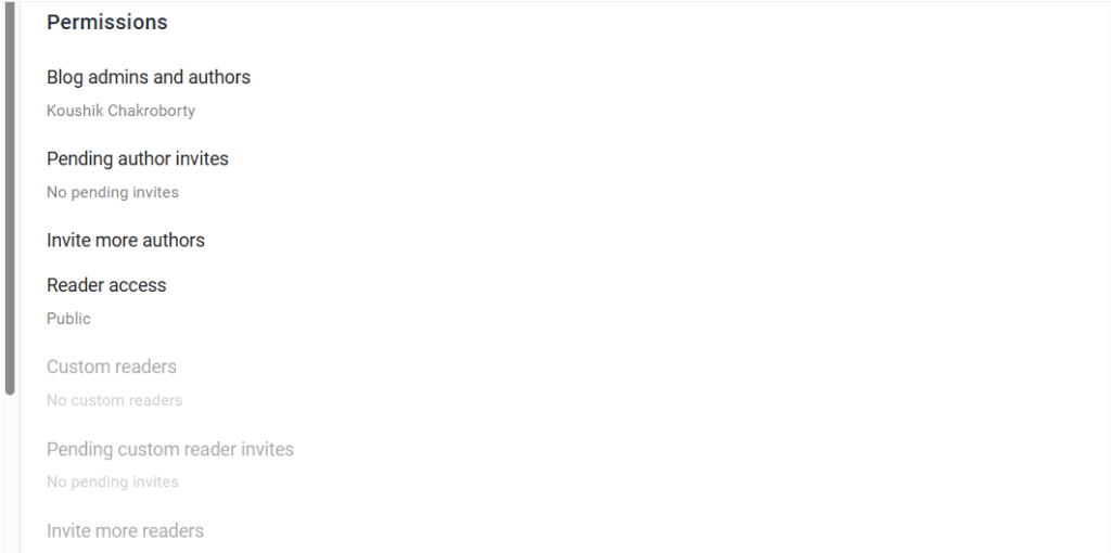 Essential Blogger Security Tips- Practices Beyond Https 4 Screenshot of admin and authors in blogger