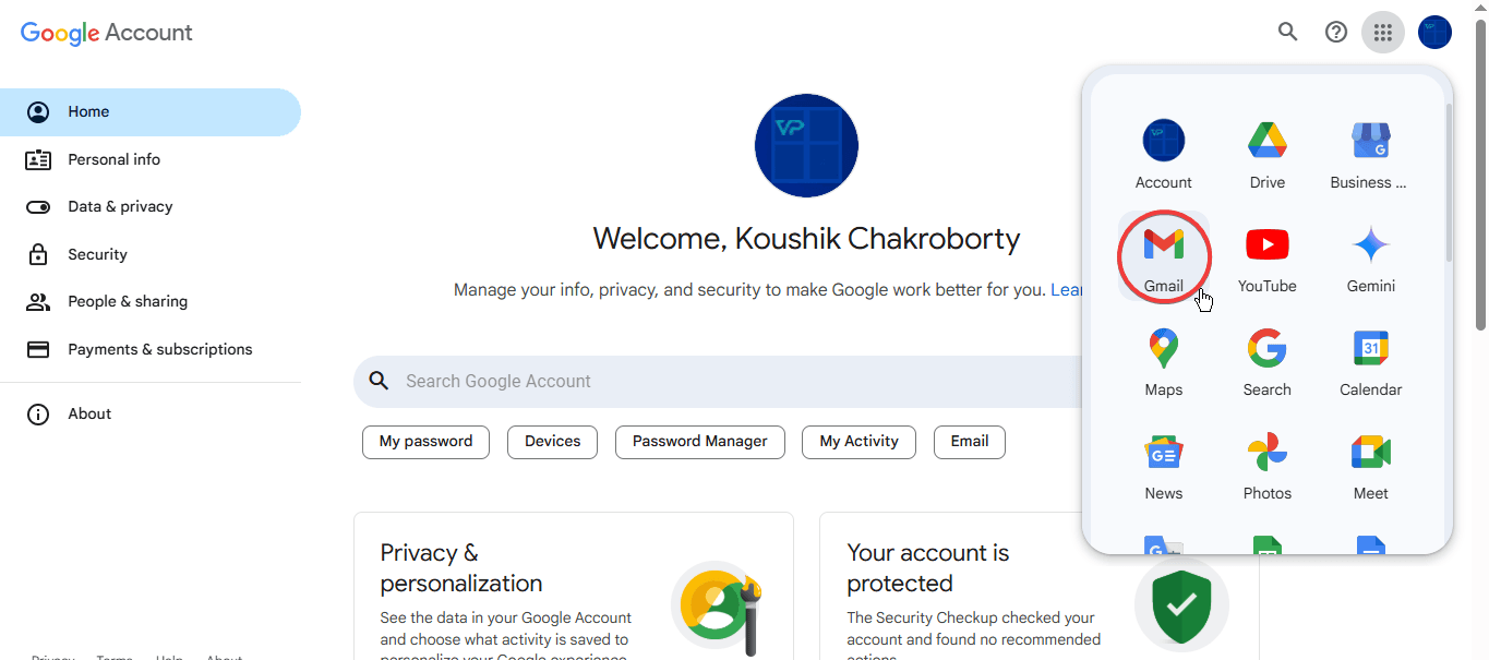 Essential Blogger Security Tips- Practices Beyond Https 2 Screenshot of your gmail account security page
