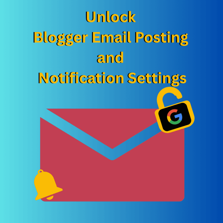 A red envelope with a google lock and notification depicting unlock blogger email posting and notification settings