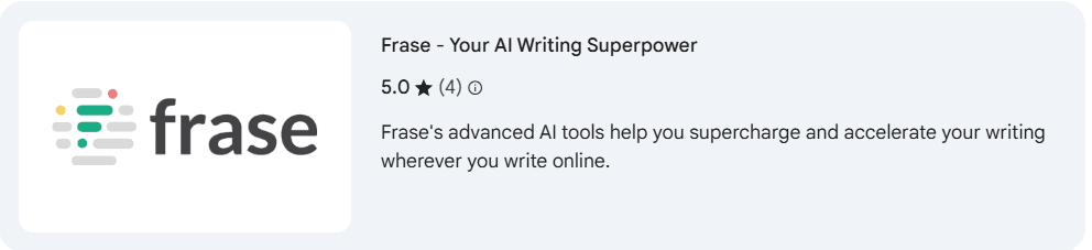 5 Best Ai Chrome Extensions For Seo 4 Screenshot of frase. Io