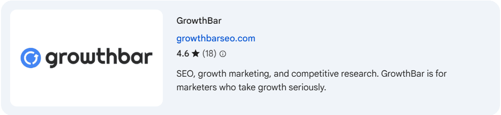 5 Best Ai Chrome Extensions For Seo 5 Screenshot of growthbarseo