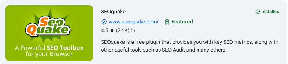 5 Best Ai Chrome Extensions For Seo 2 Screenshot of seo quake