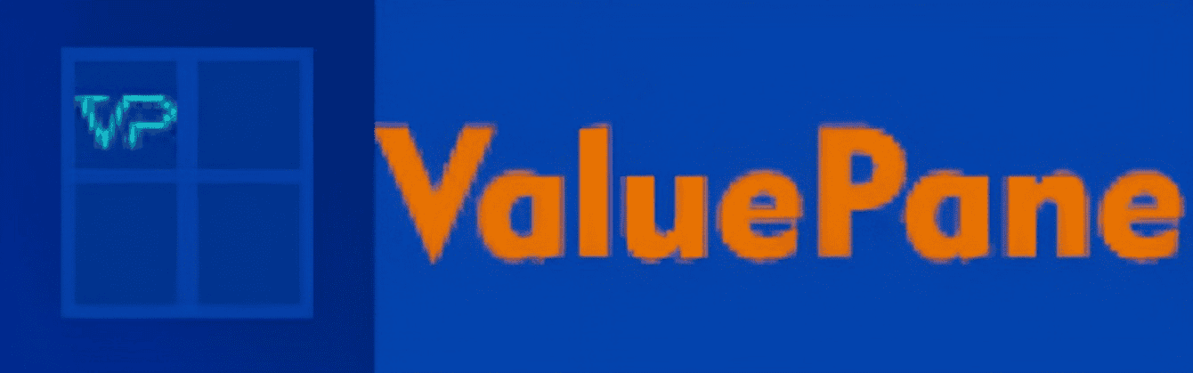 The full name of ValuePane with the four panes favicon representing the logo of the ValuePane Blog